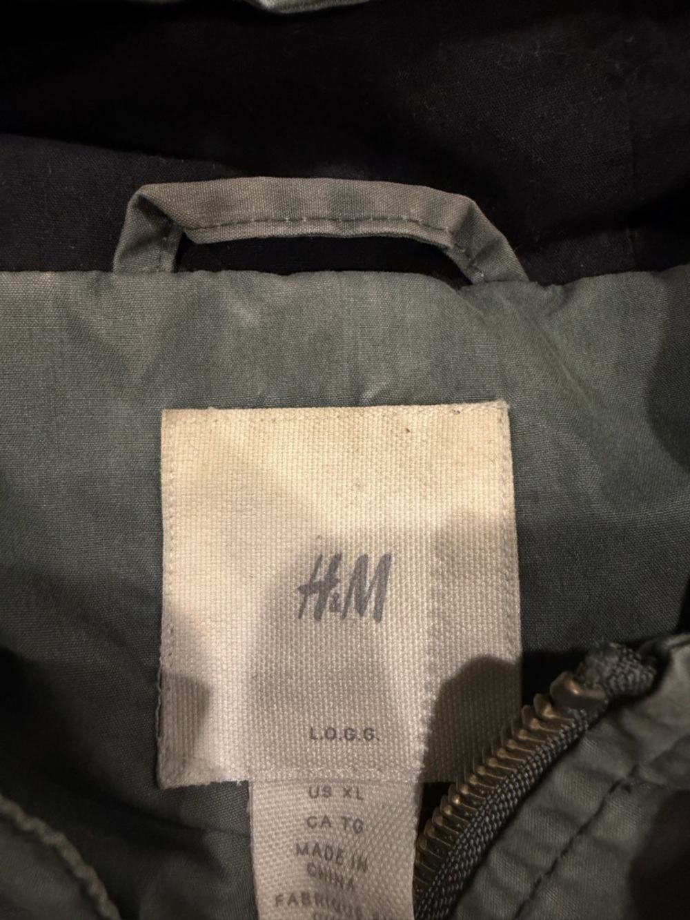 VTG Men's H&M Hooded Zip Jacket - Gray - Picture 2 of 5